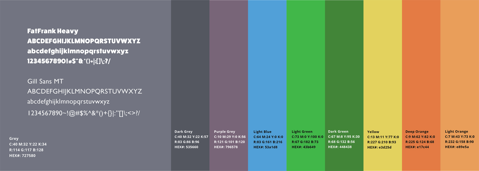Color and Type Study for the Elephants Infographic