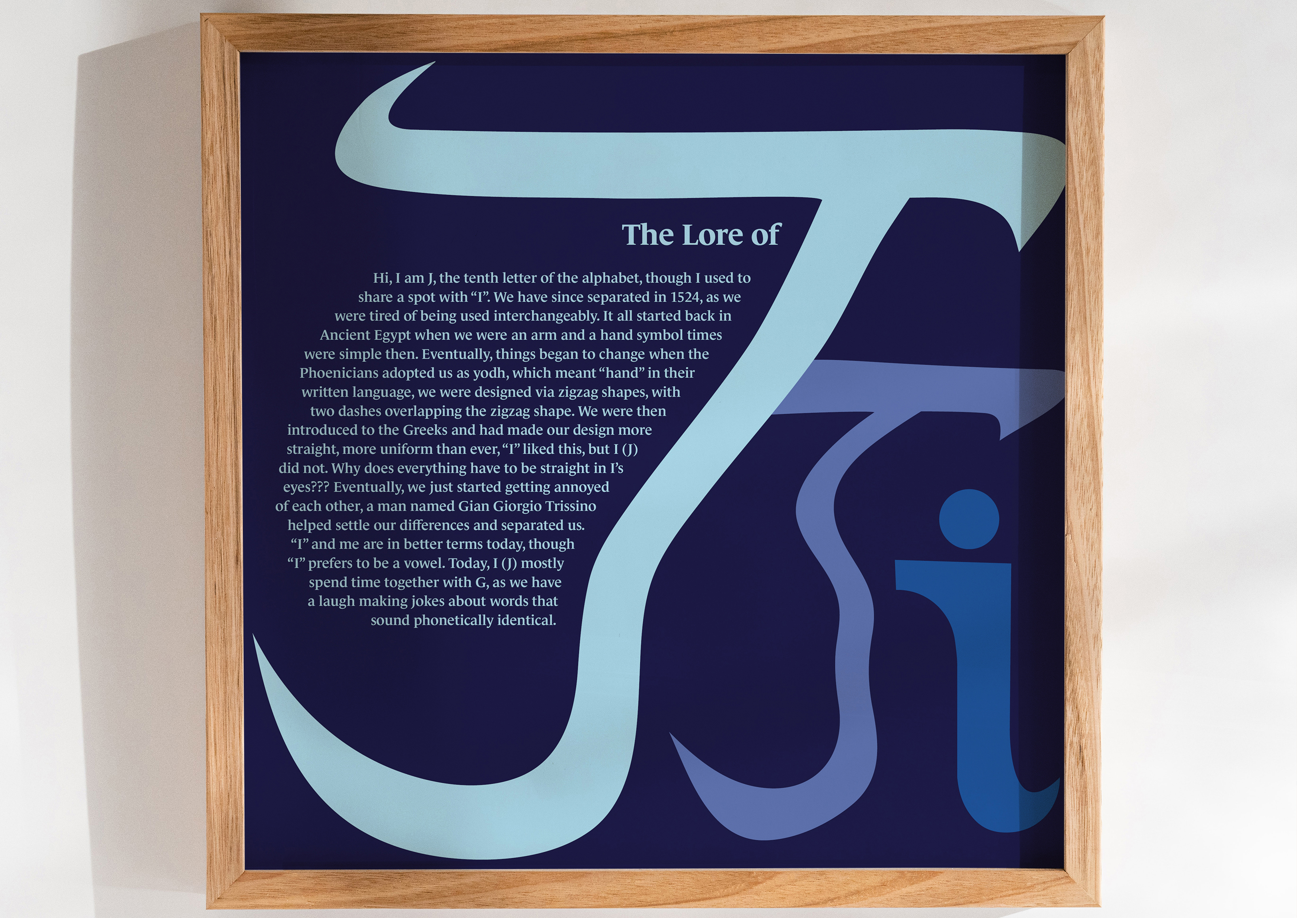 Lore of J symbol poster mockup for card use