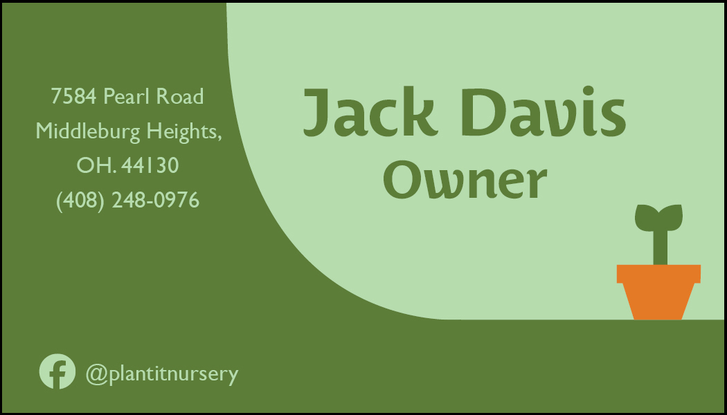 Plant-it Business Card Back Side