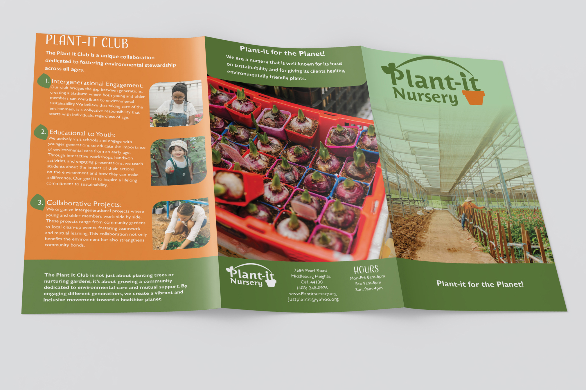 Plant-it Brochure mockup front side